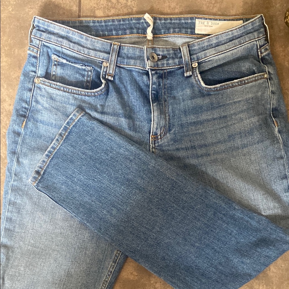 rag & bone Blue Straight Leg Jeans Classic Style